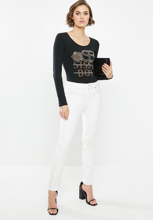 SISSY BOY - Round neck logo with bling logo - black