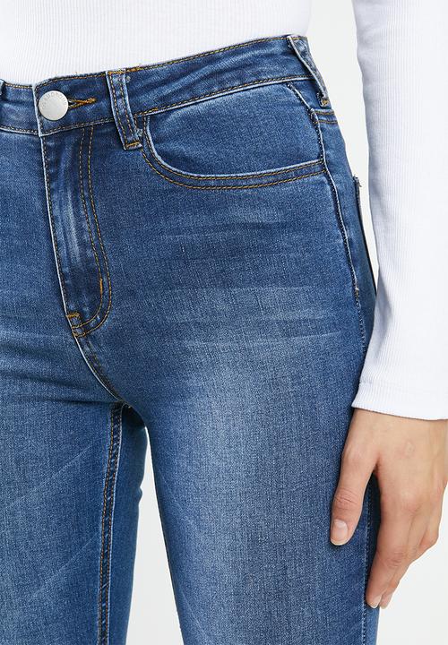 Glamorous -  Wren high waisted ankle grazer - blue