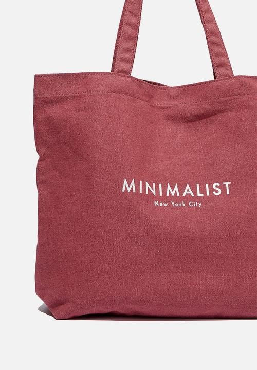 Rubi - Minimalist washed tote - wine