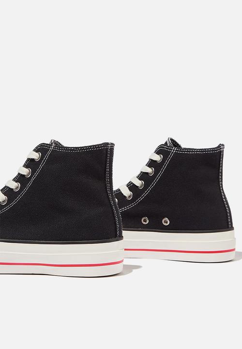 Cotton On - Britt retro high top - black