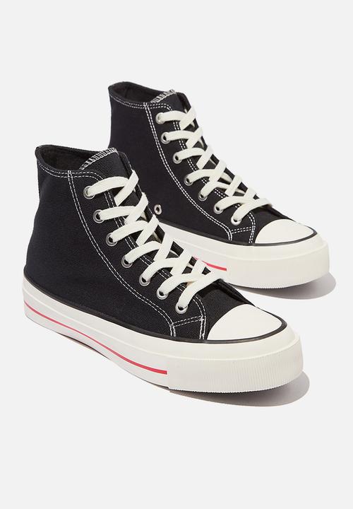 Cotton On - Britt retro high top - black