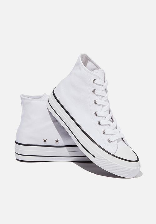 Cotton On - Britt retro high top - white