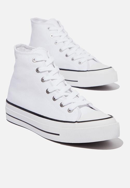Cotton On - Britt retro high top - white