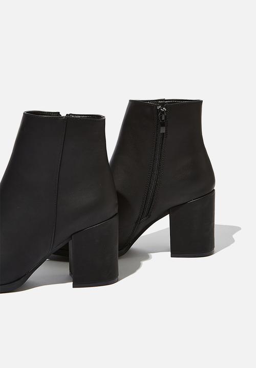 Cotton On - Amina heeled dress boot - black 