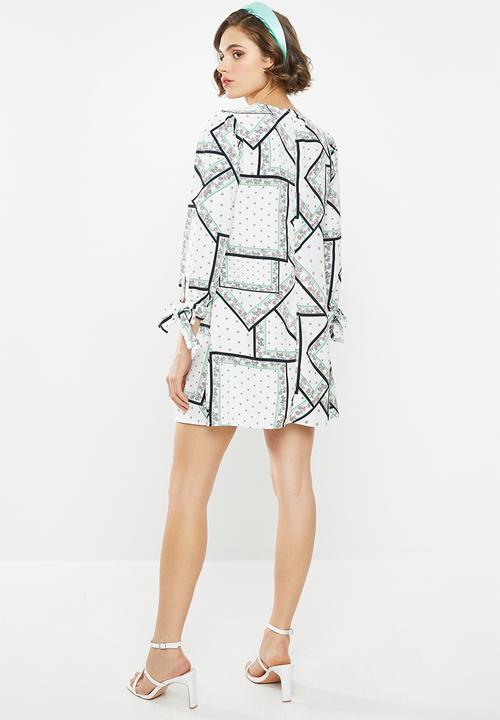 Glamorous - Geometric flower tunic - multi