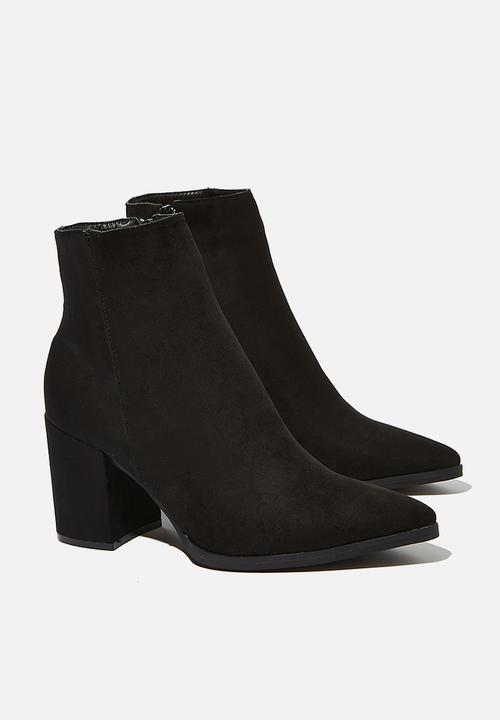 Cotton On - Amina heeled dress boot - black 