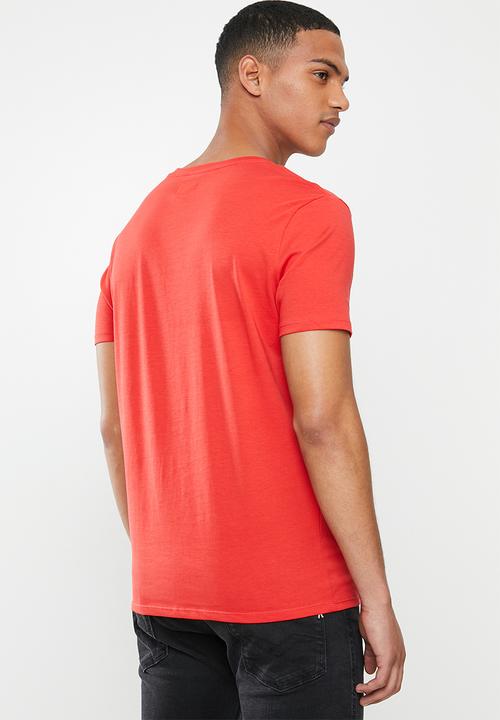 GUESS - Pima emb short sleeve tee - red