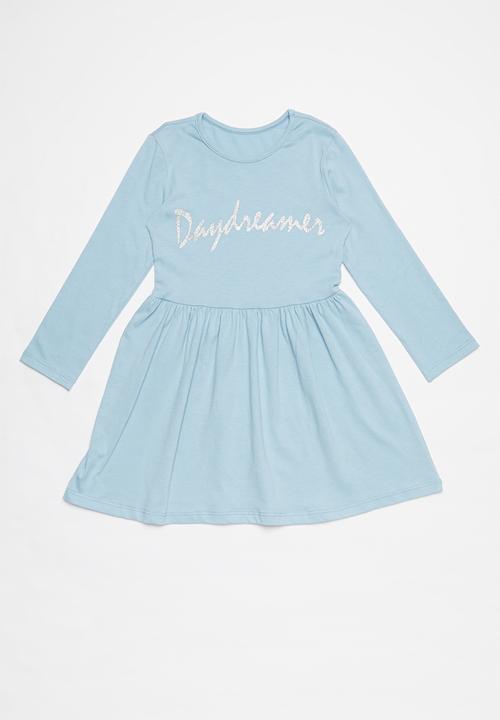 Pop Candy - 2 Pack skater dress - blue & grey