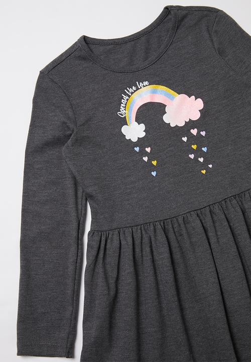 Pop Candy - 2 Pack skater dress - blue & grey