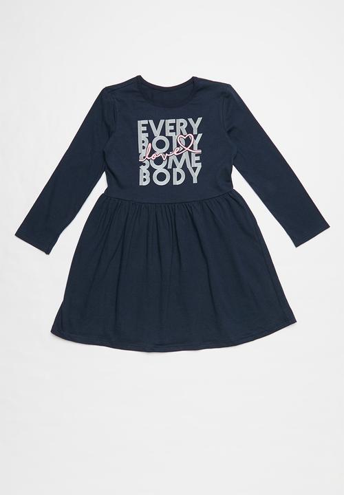 Pop Candy - 2 Pack dress - navy & white