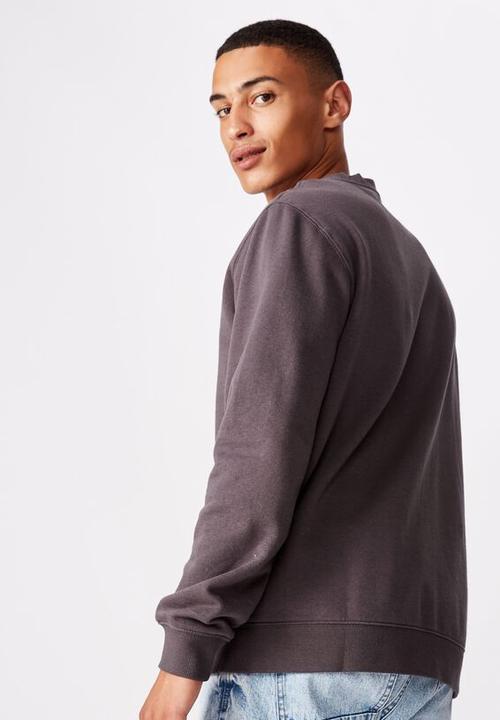Cotton On - Modern edition crew fleece  - faded slate