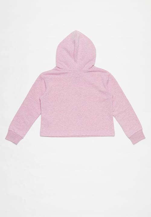 Converse - Converse girls overdye chuck patch hoody - pink