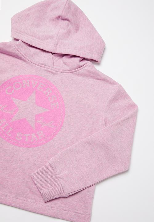 Converse - Converse girls overdye chuck patch hoody - pink