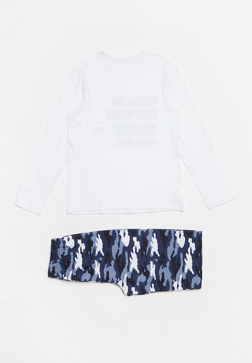 Rebel Republic - Sleep mode pj set - blue & white 