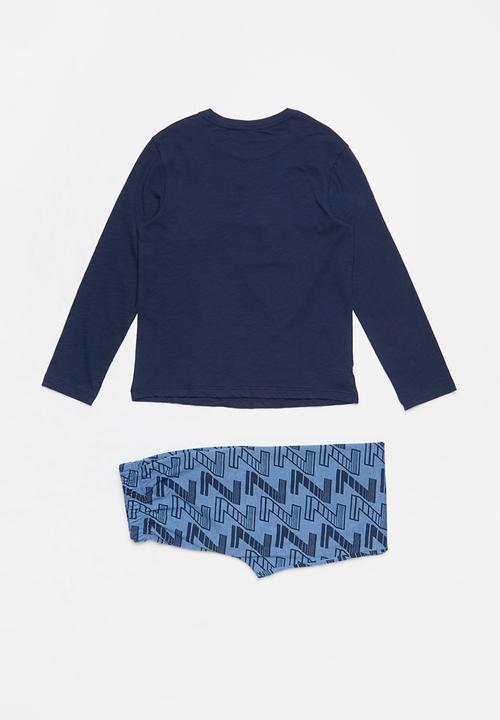 Rebel Republic - Eat sleep pj set - navy 