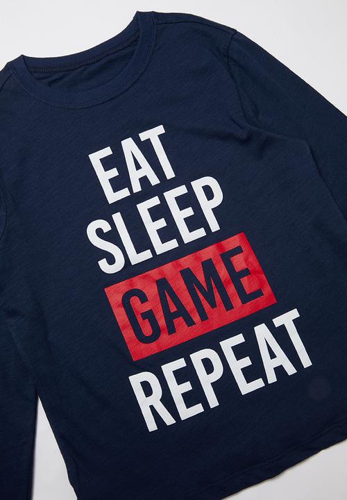 Rebel Republic - Eat sleep pj set - navy 