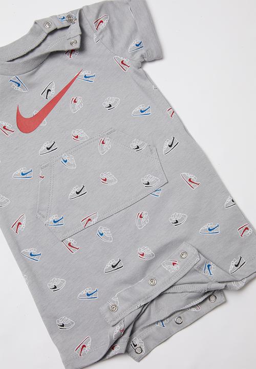 Nike - Cortez aop romper - light smoke grey 
