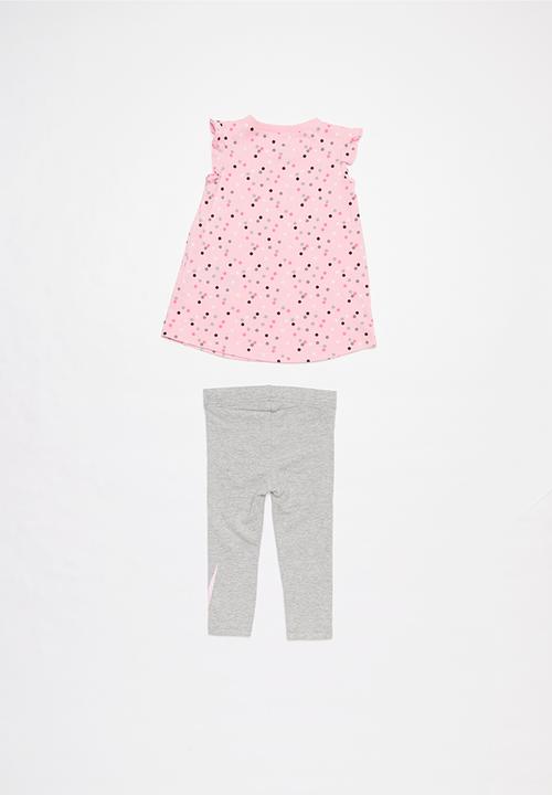 Nike - Swooshoot tunic legging set - grey & pink