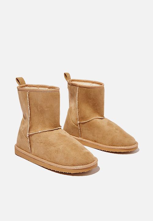 Cotton On - Hallie short home boot - brown 