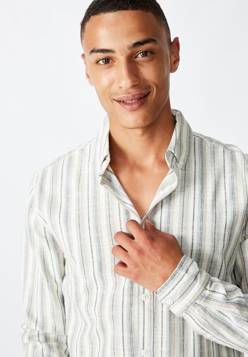 Cotton On - Textured long sleeve shirt - natural 
