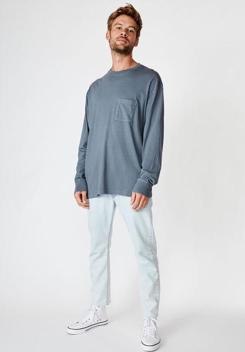Cotton On - Acid long sleeve tee  - dusty denim acid
