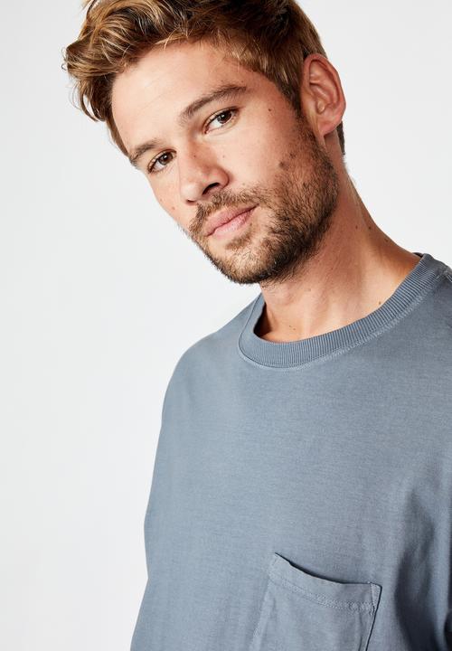 Cotton On - Acid long sleeve tee  - dusty denim acid