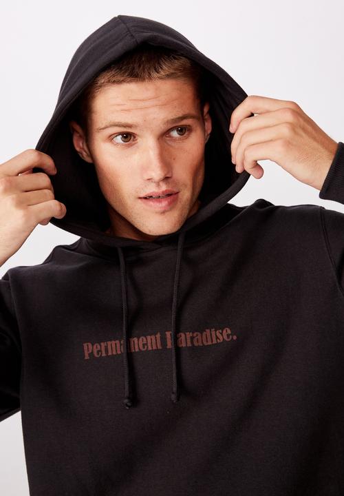 Cotton On - Permanent paradise fleece pullover - washed black