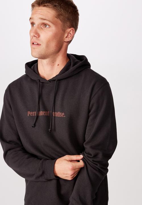 Cotton On - Permanent paradise fleece pullover - washed black