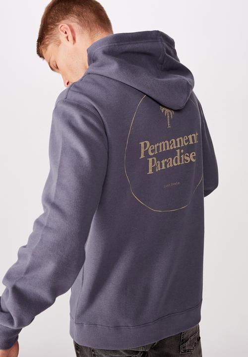 Cotton On - Permanent paradise fleece pullover - dusty denim