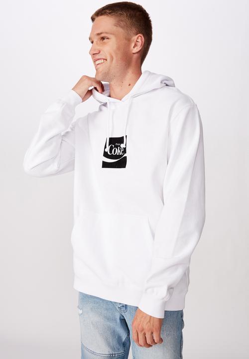 Cotton On - Coke boxed collab fleece pullover - white