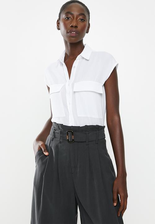 Superbalist - Short sleeve utility shirt - white