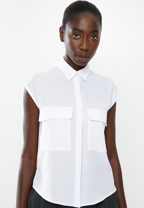Superbalist - Short sleeve utility shirt - white