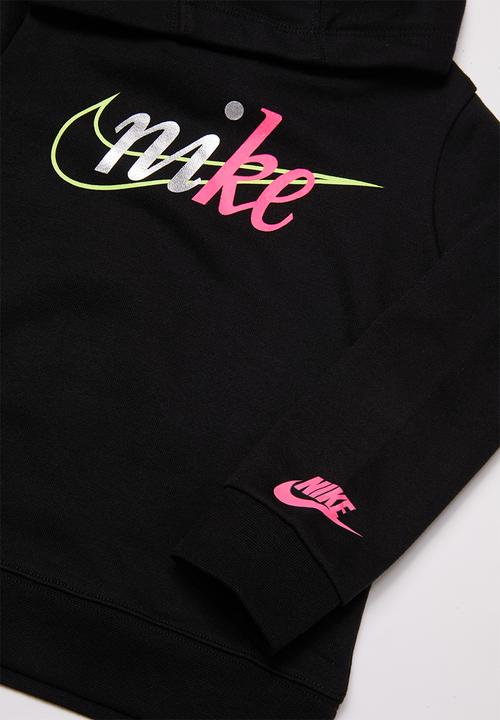 Nike - Nike split futura over hoodie - black