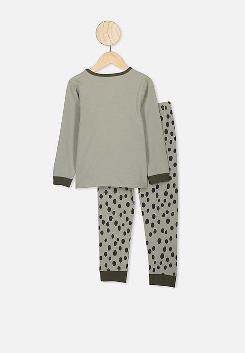 Cotton On - Orlando long sleeve pj set - green 