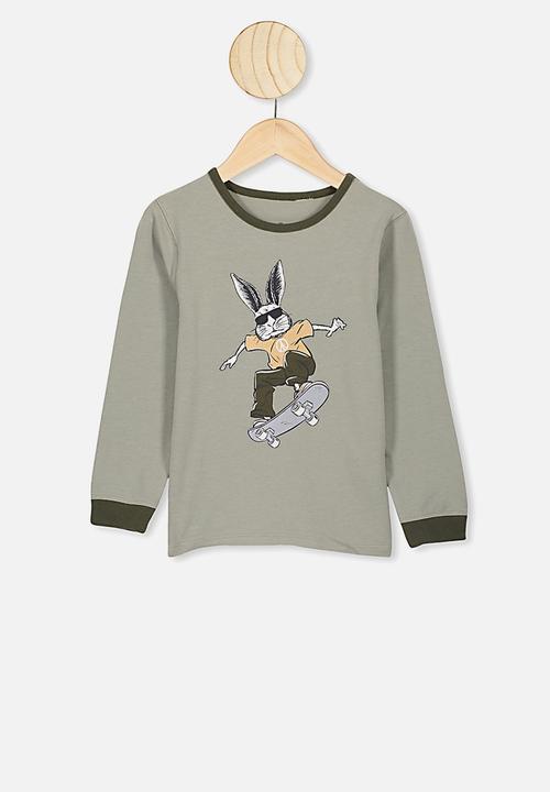 Cotton On - Orlando long sleeve pj set - green 