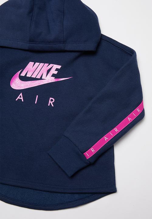 Nike - Nike girls sportswear air pull over hoodie - navy