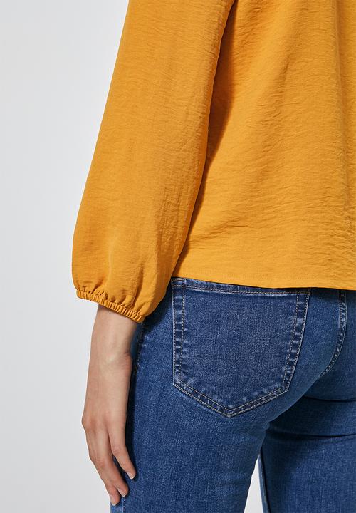 Superbalist - V-neck button down blouse - mustard