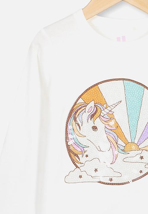 Cotton On - Stevie ls embellished tee - vanilla