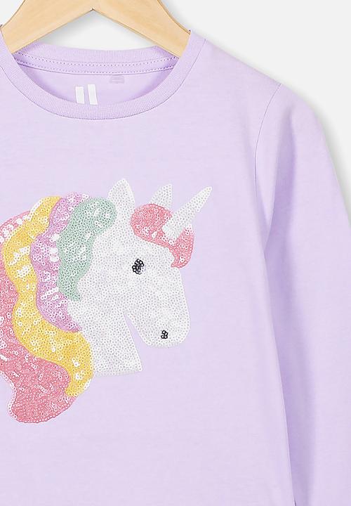Cotton On - Stevie ls embellished tee - vintage lilac
