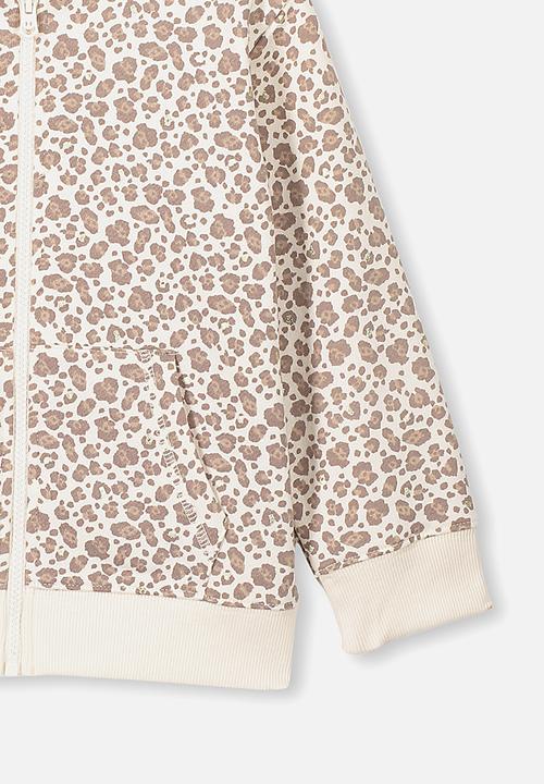 Cotton On - Sunny zip through hoodie - cream & brown 