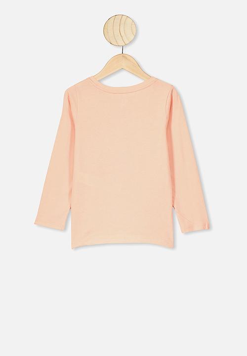 Cotton On - Penelope long sleeve tee - pastel peach