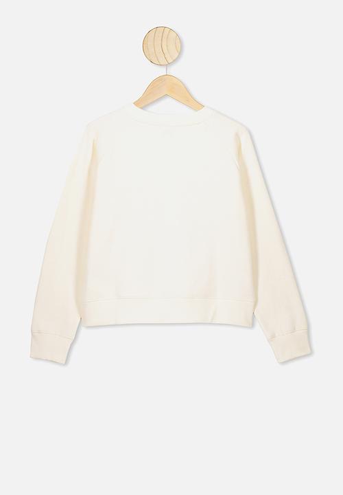 Free by Cotton On - Boxy crew neck jumper - cream 