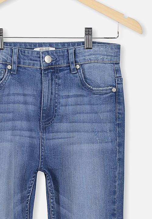 Free by Cotton On - Slim leg jean - mid denim