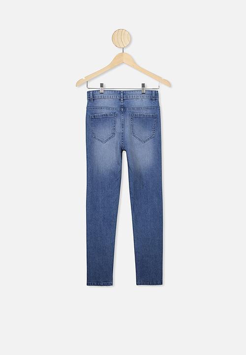 Free by Cotton On - Slim leg jean - mid denim