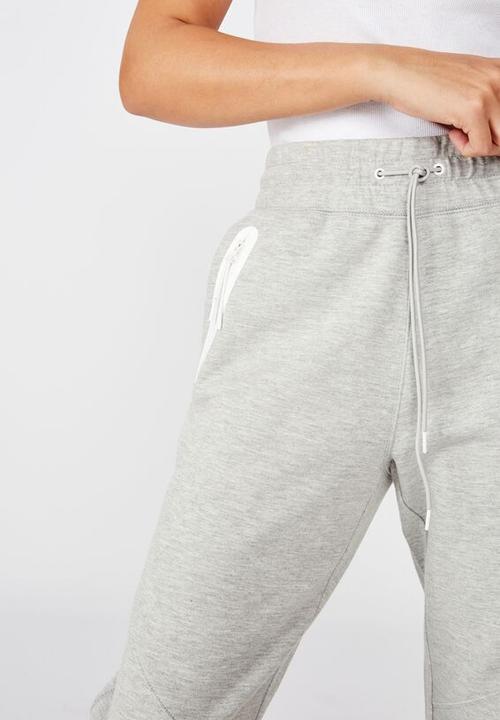 Cotton On - Tech zip trackpant - grey