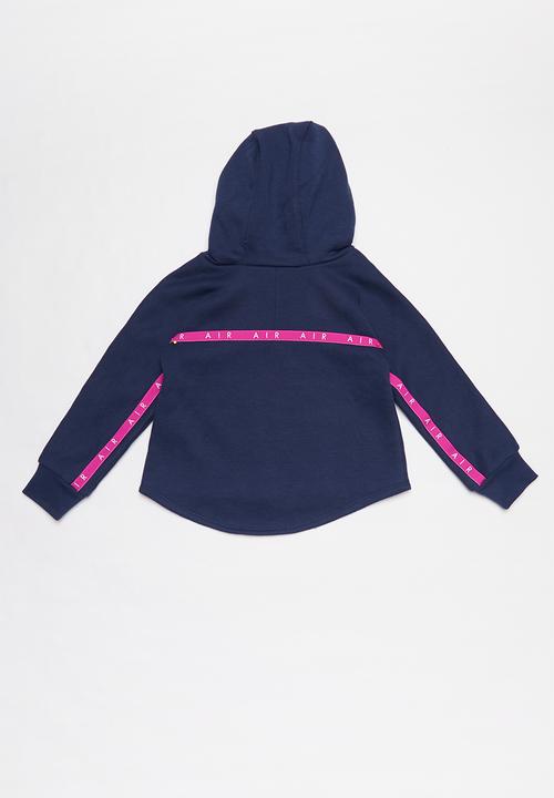 Nike - Nike girls sportswear air pull over hoodie - navy
