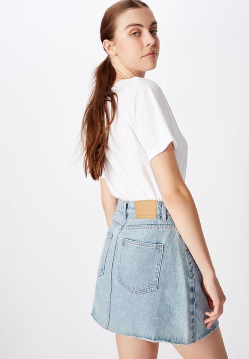 Factorie - Classic denim skirt - thrift blue