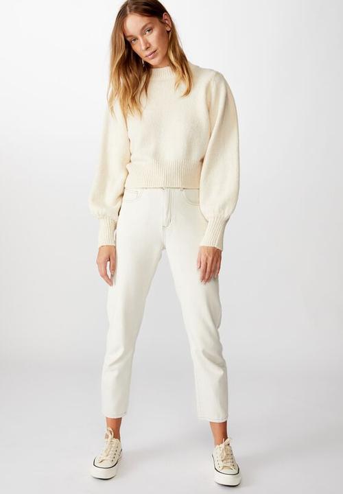 Cotton On - Waldorf cropped pullover - tapioca