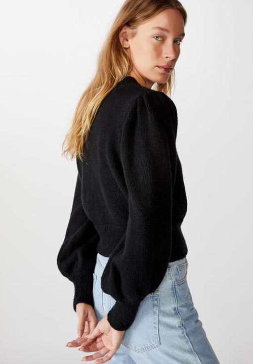 Cotton On - Waldorf cropped pullover - black