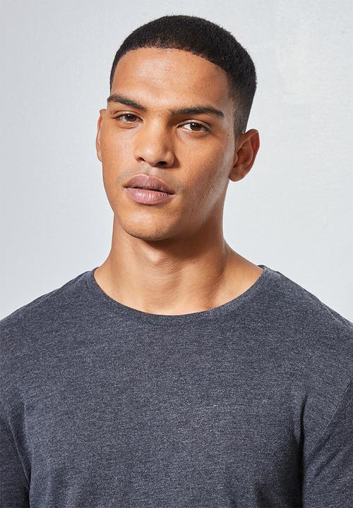 Superbalist - Nate plain long sleeve crew neck tee - grey1
